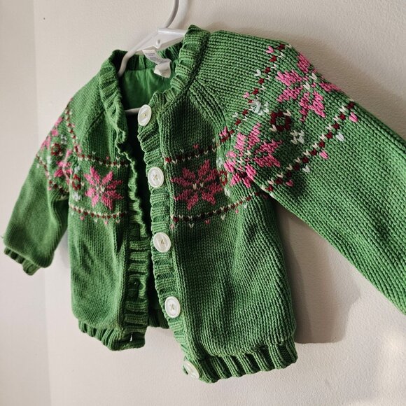 18-24 Months Baby Gap Knit Flower Cardigan - Picture 2 of 5